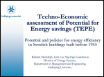 Techno-Economic assessment of Potential for Energy savings (TEPE)