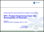 EPC- Project Experience From the Municipality of Halsnæs