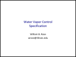 Water Vapor Control