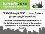 EPSRC Retrofit 2050: Critical Factors for Successful Transition