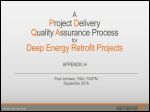 A Product Delivery Quality Assurance Process (PDQA) for Deep Energy Retrofit (DER) Projects
