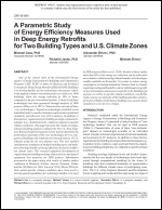 A Parametric Study of Energy Efficiency Measures Used in Deep Energy Retrofits for Two Building Types and U.S. Climate Zones