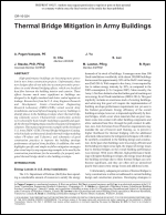 Thermal Bridge Mitigation in Army Buildings